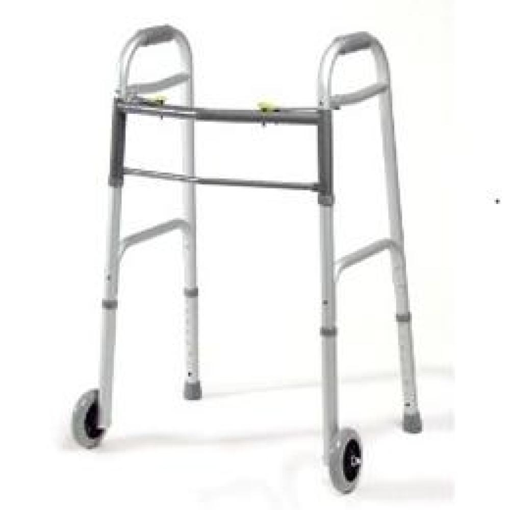 Image for product - YOUTH DUAL-RELEASE FOLDING WALKER WITH WHEELS