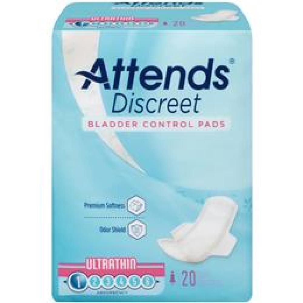 Image for product - ADPTHIN - Attends Discreet Ultra Thin Pads, 20 count (x24) Image for product - ADPTHIN - Attends Discreet Ultra Thin Pads, 20 count (x24)