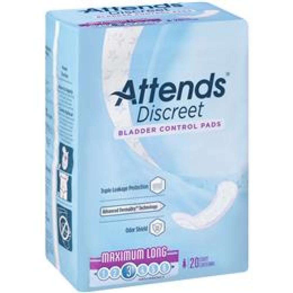 Image for product - ADPMAL - Attends Discreet Maximum Long Pads, 20 count (x10)