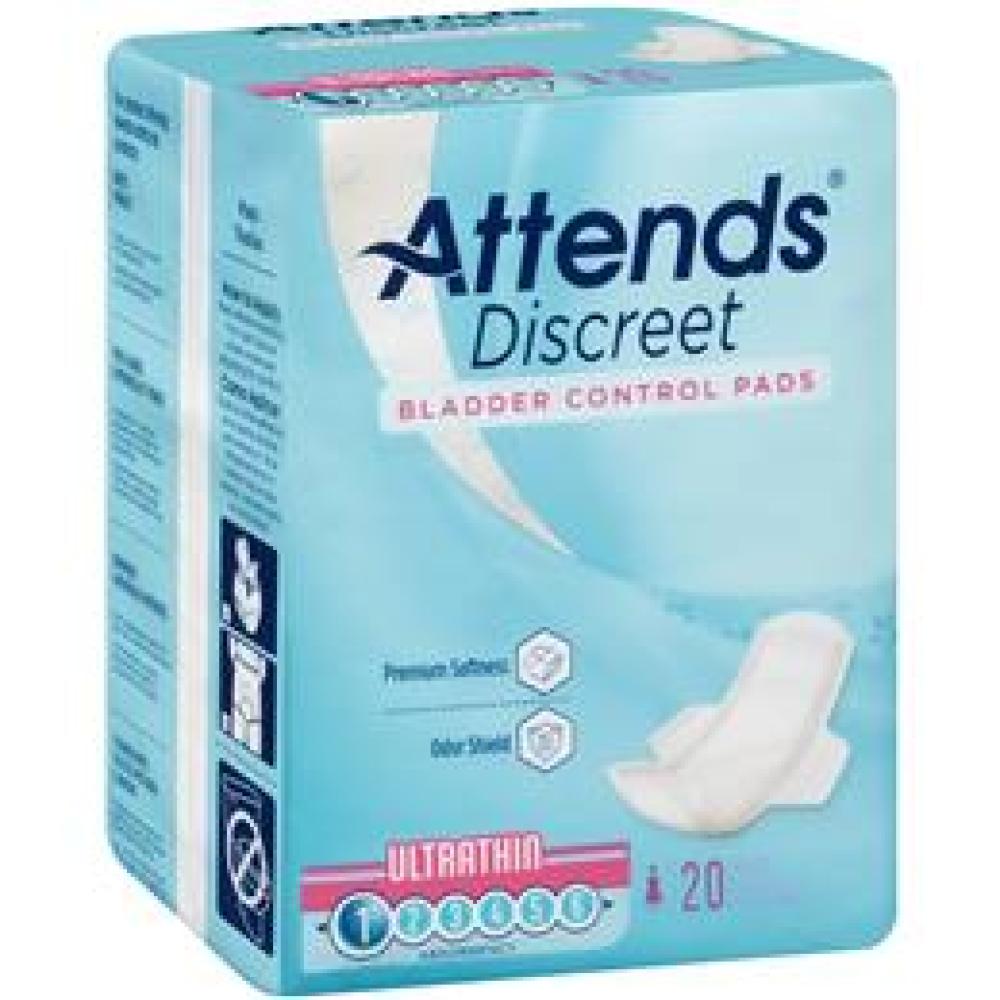 Image for product - ADPTHIN - Attends Discreet Ultra Thin Pads, 20 count (x24)