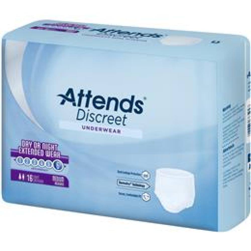 Image for product - APPNT20 - Attends Discreet Underwear Day/Night Extended Wear, Classic Fit, Medium, 16 count (x4)