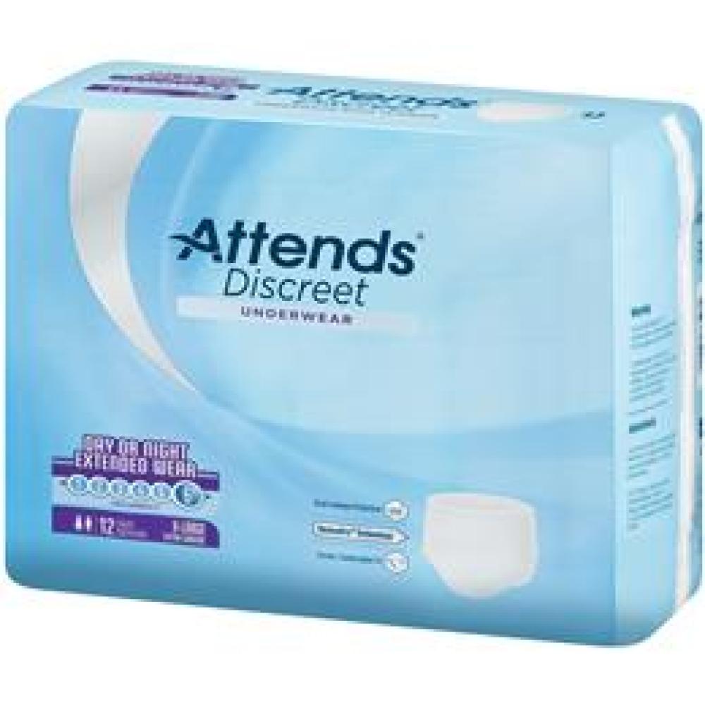Image for product - APPNT40 - Attends Discreet Underwear Day/Night Extended Wear, Classic Fit, X-Large, 12 count (x4)