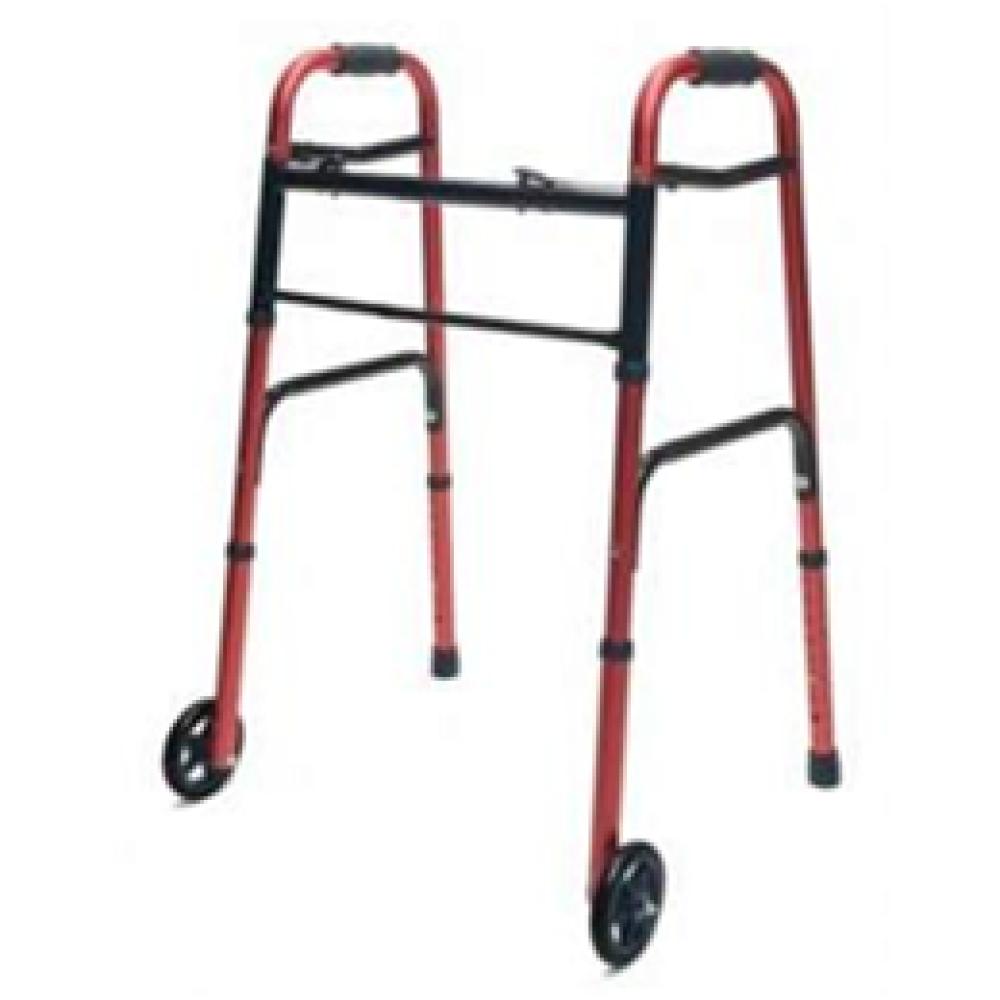 Image for product - Adult Dual-Release Folding Walker with Wheels