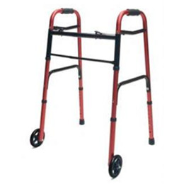 Image for product - Adult Dual-Release Folding Walker with Wheels thumbnail
