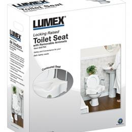Image for product - Locking Raised Toilet Seat With Removable Armrests thumbnail